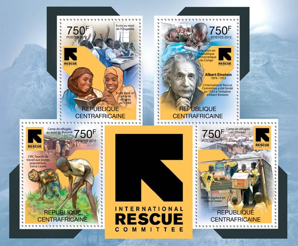 International Rescue Committee. - Issue of Central African republic postage stamps