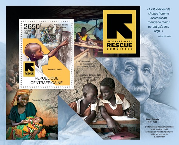 International Rescue Committee. - Issue of Central African republic postage stamps