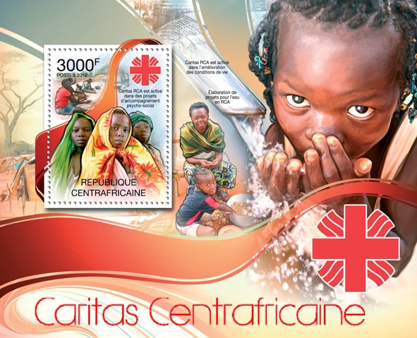 Caritas of Centralafrica. - Issue of Central African republic postage stamps