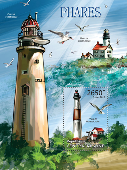 Lighthouses  - Issue of Central African republic postage stamps