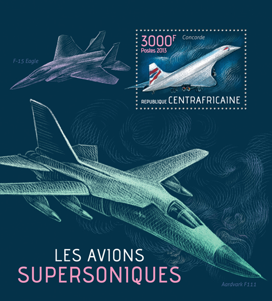 Aircrafts - Issue of Central African republic postage stamps