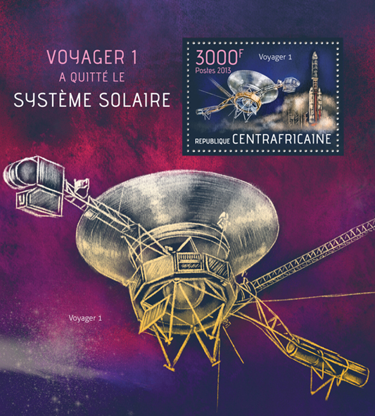 Voyager 1 - Issue of Central African republic postage stamps