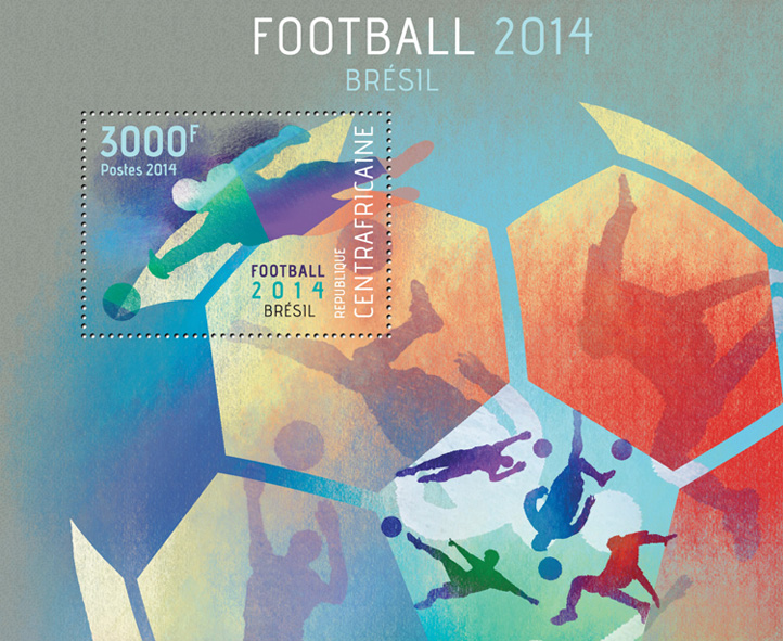Brazil 2014 - Issue of Central African republic postage stamps
