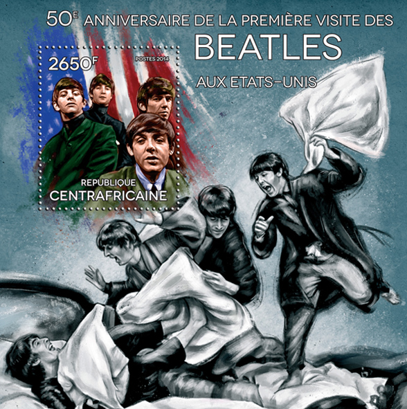 The Beatles - Issue of Central African republic postage stamps