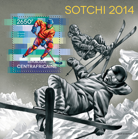Sochi 2014 - Issue of Central African republic postage stamps