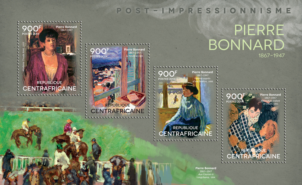 Pierre Bonnard - Issue of Central African republic postage stamps