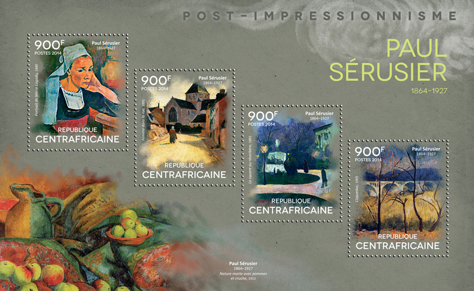 Paul Sérusier  - Issue of Central African republic postage stamps