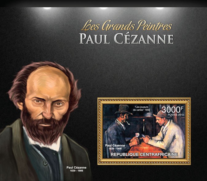Paul Cezanne - Issue of Central African republic postage stamps