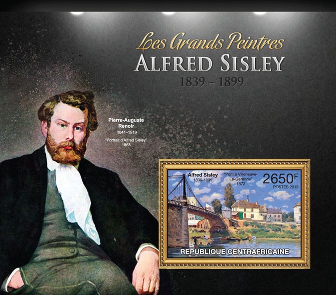 Alfred Sisley - Issue of Central African republic postage stamps