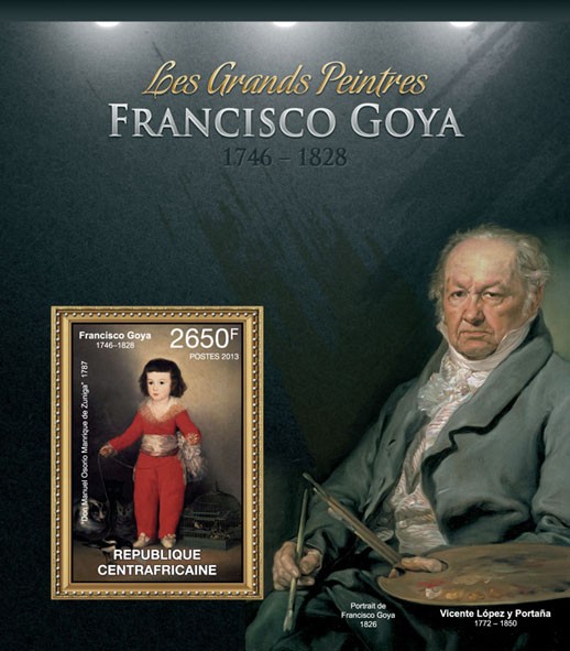Francisco Goya - Issue of Central African republic postage stamps