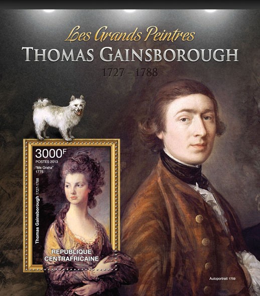 Thomas Gainsborough - Issue of Central African republic postage stamps