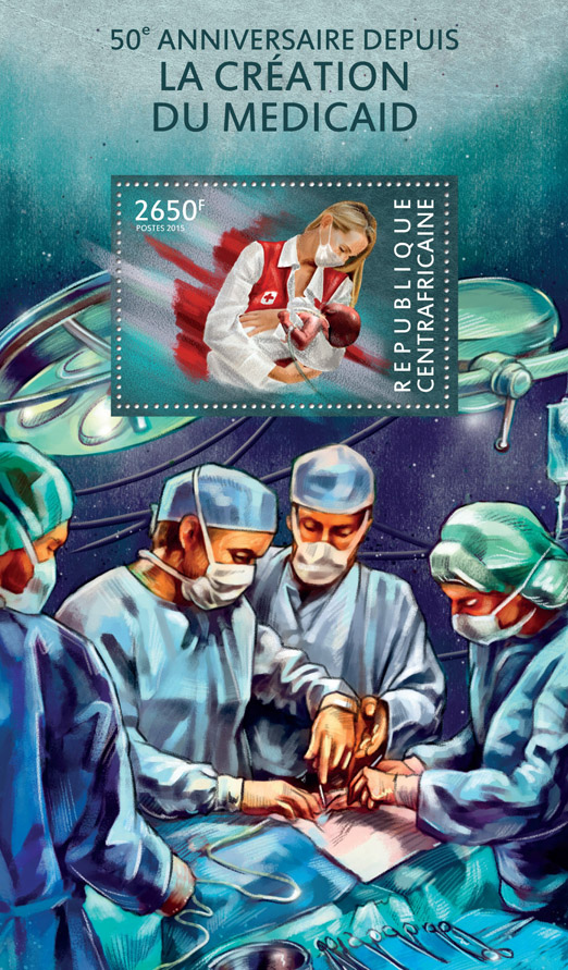 Medicaid - Issue of Central African republic postage stamps