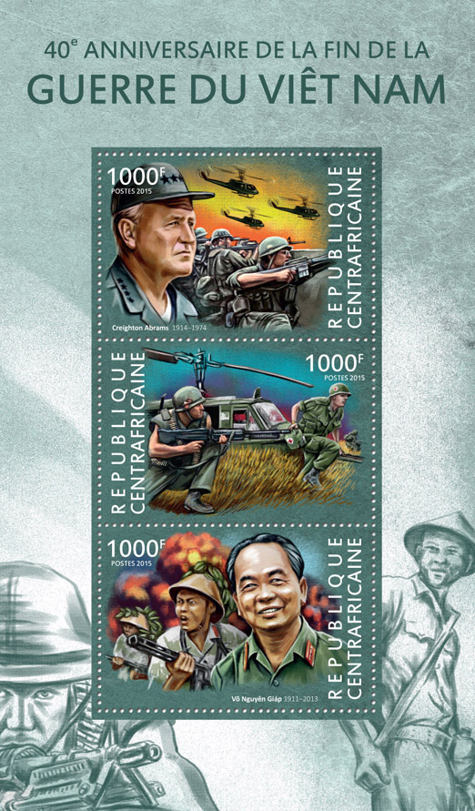 Vietnam war - Issue of Central African republic postage stamps