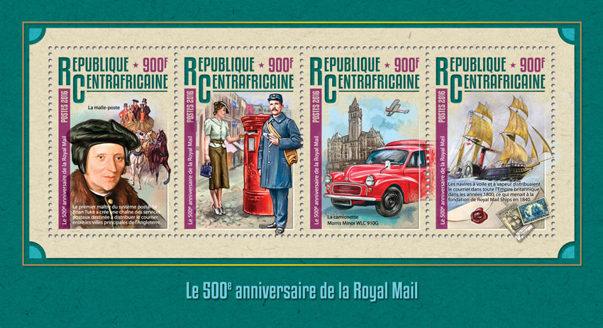 Royal Mail - Issue of Central African republic postage stamps
