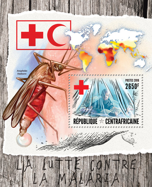 Malaria - Issue of Central African republic postage stamps