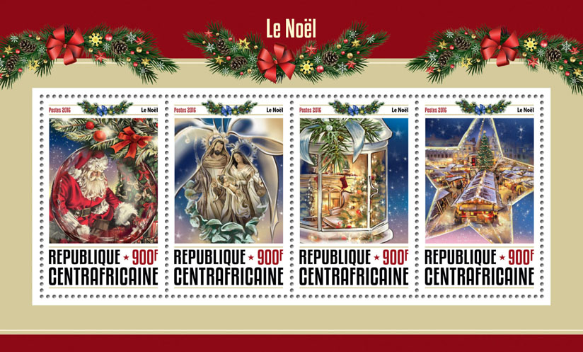 Christmas - Issue of Central African republic postage stamps