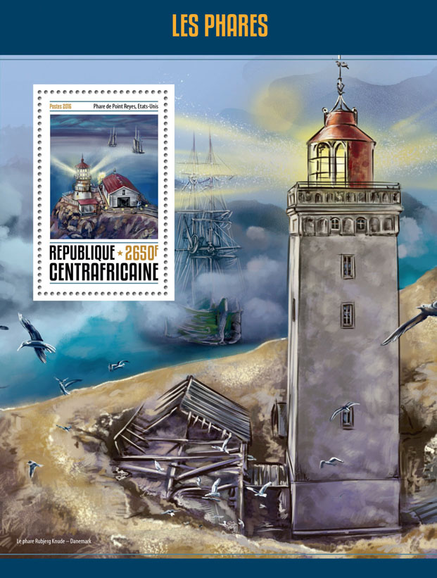 Lighthouses - Issue of Central African republic postage stamps