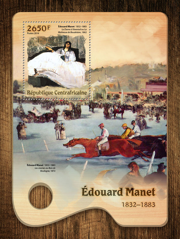 Édouard Manet - Issue of Central African republic postage stamps