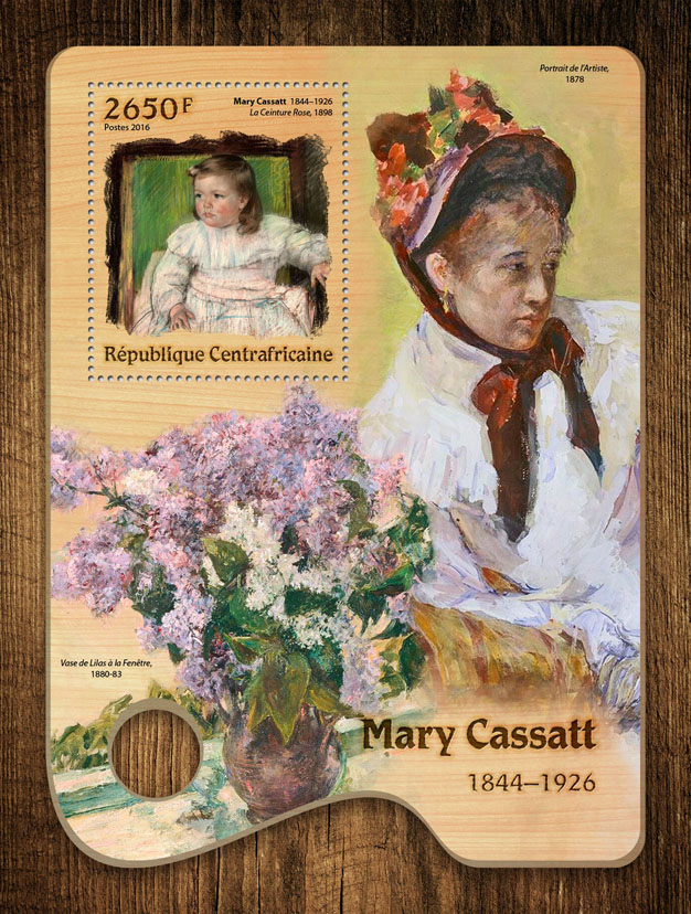 Mary Cassatt - Issue of Central African republic postage stamps