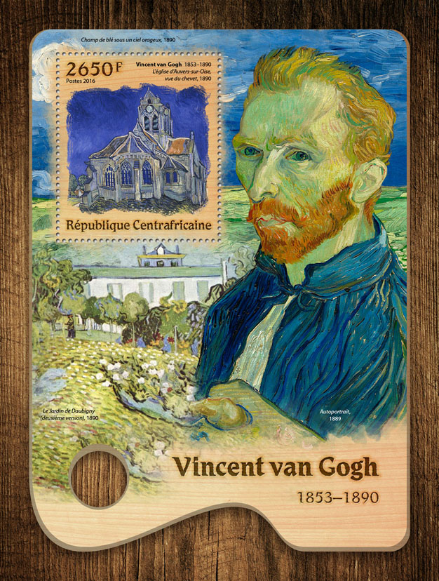 Vincent van Gogh - Issue of Central African republic postage stamps