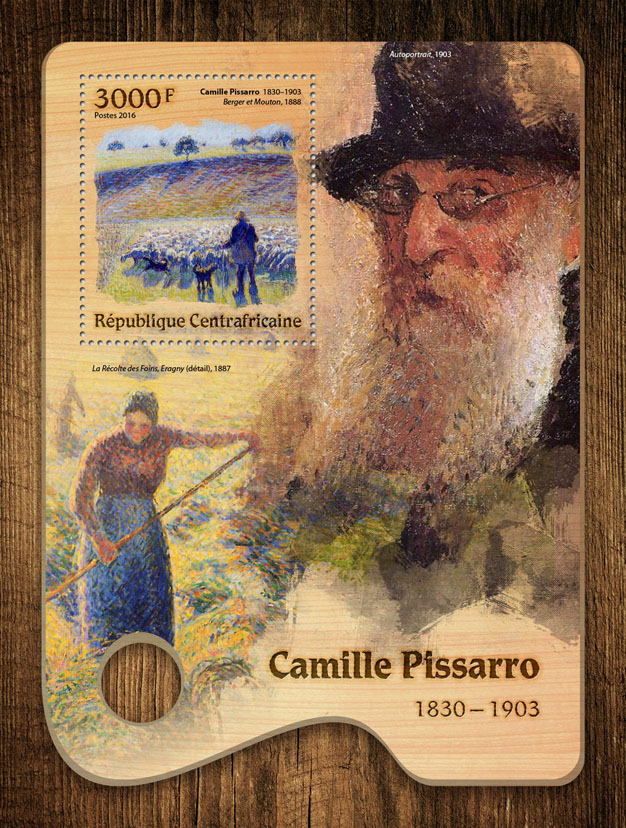 Camille Pissarro - Issue of Central African republic postage stamps