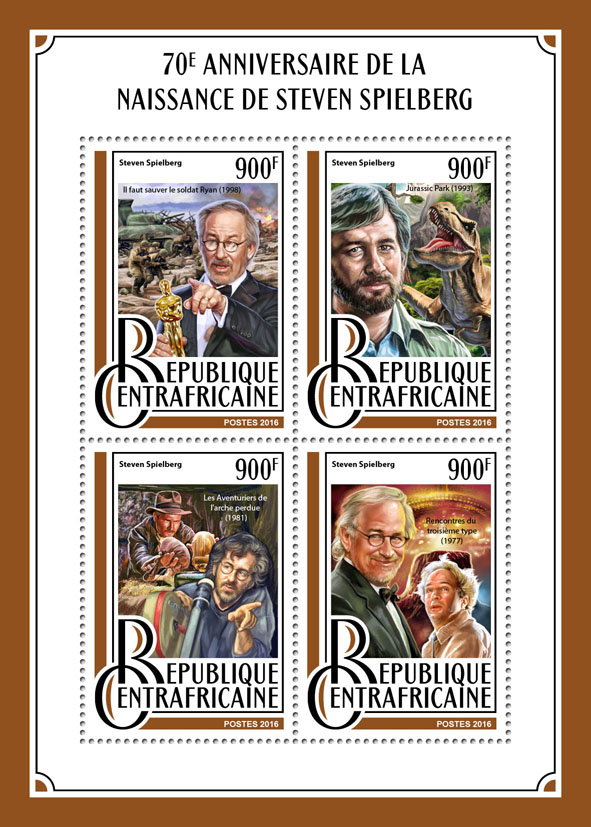 Steven Spielberg - Issue of Central African republic postage stamps