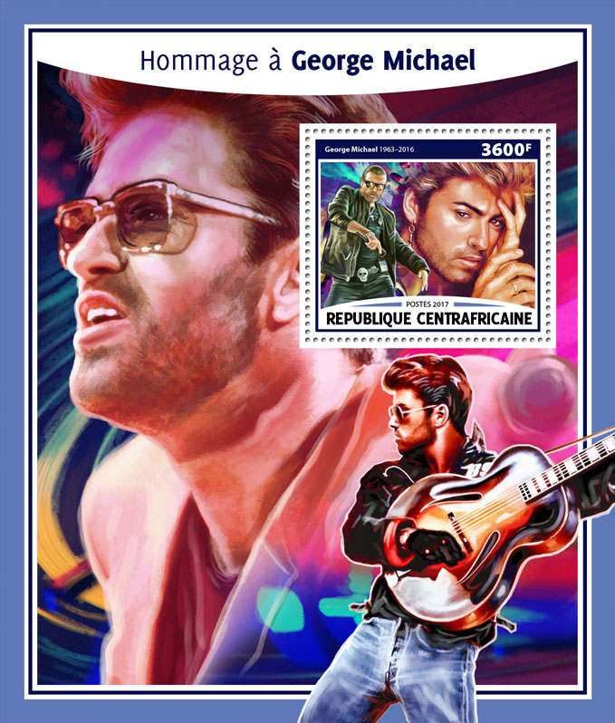 George Michael - Issue of Central African republic postage stamps