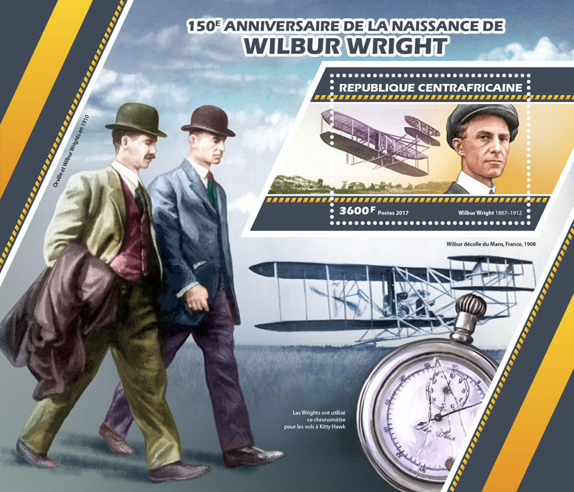Wilbur Wright - Issue of Central African republic postage stamps
