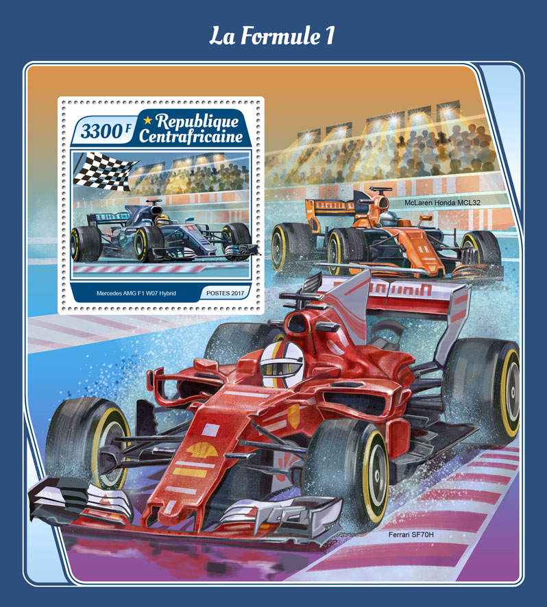 Formula 1 - Issue of Central African republic postage stamps