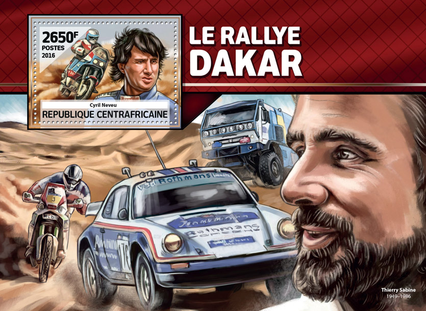 Dakar Rally - Issue of Central African republic postage stamps