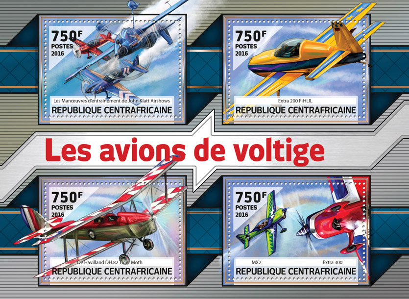 Aircraft - Issue of Central African republic postage stamps