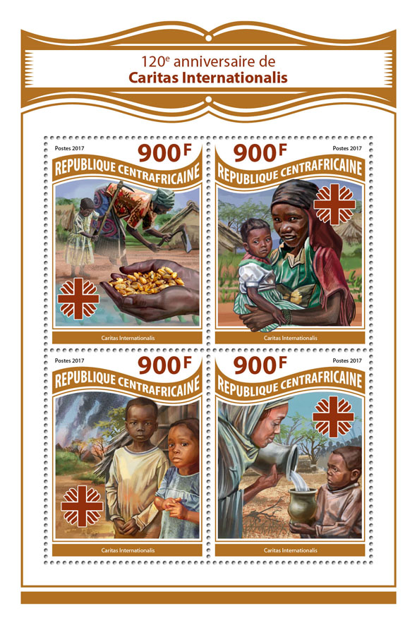 Caritas Internationalis - Issue of Central African republic postage stamps
