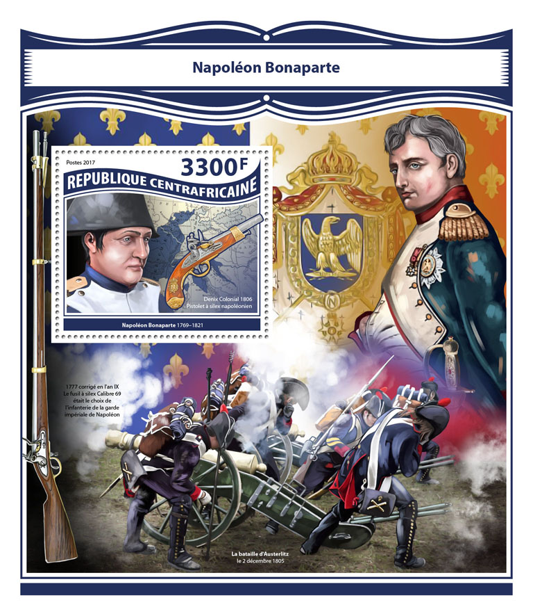 Napoleon Bonaparte - Issue of Central African republic postage stamps