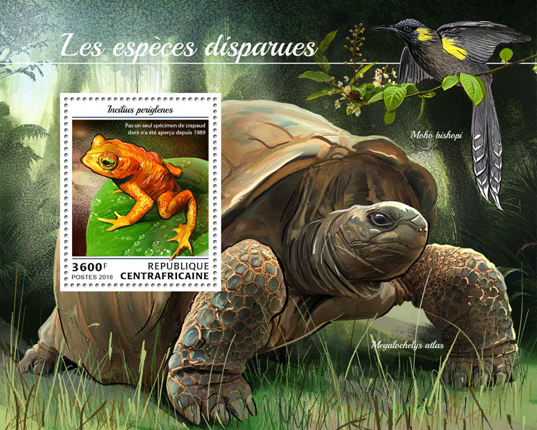 Extinct species - Issue of Central African republic postage stamps
