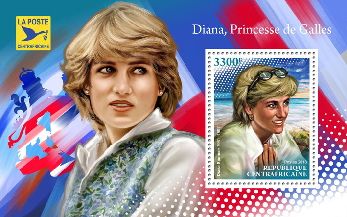 Diana - Issue of Central African republic postage stamps