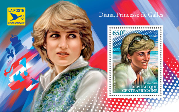 Diana - Issue of Central African republic postage stamps