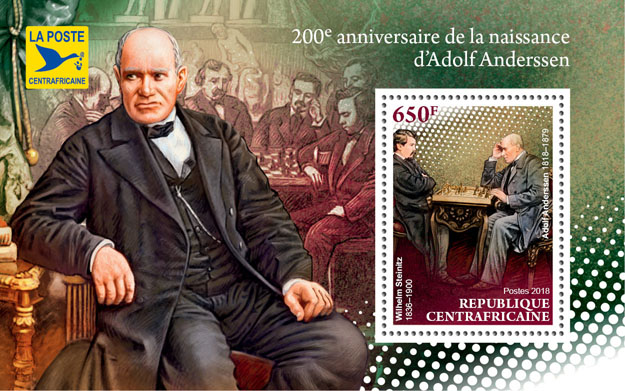 Adolf Andersen - Issue of Central African republic postage stamps