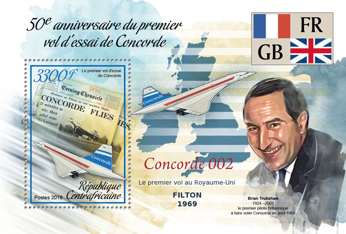Concorde - Issue of Central African republic postage stamps