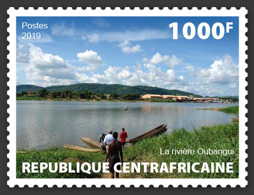 Oubangui River - Issue of Central African republic postage stamps