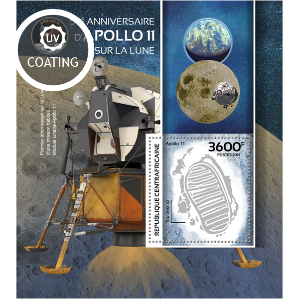 Apollo 11 - Issue of Central African republic postage stamps