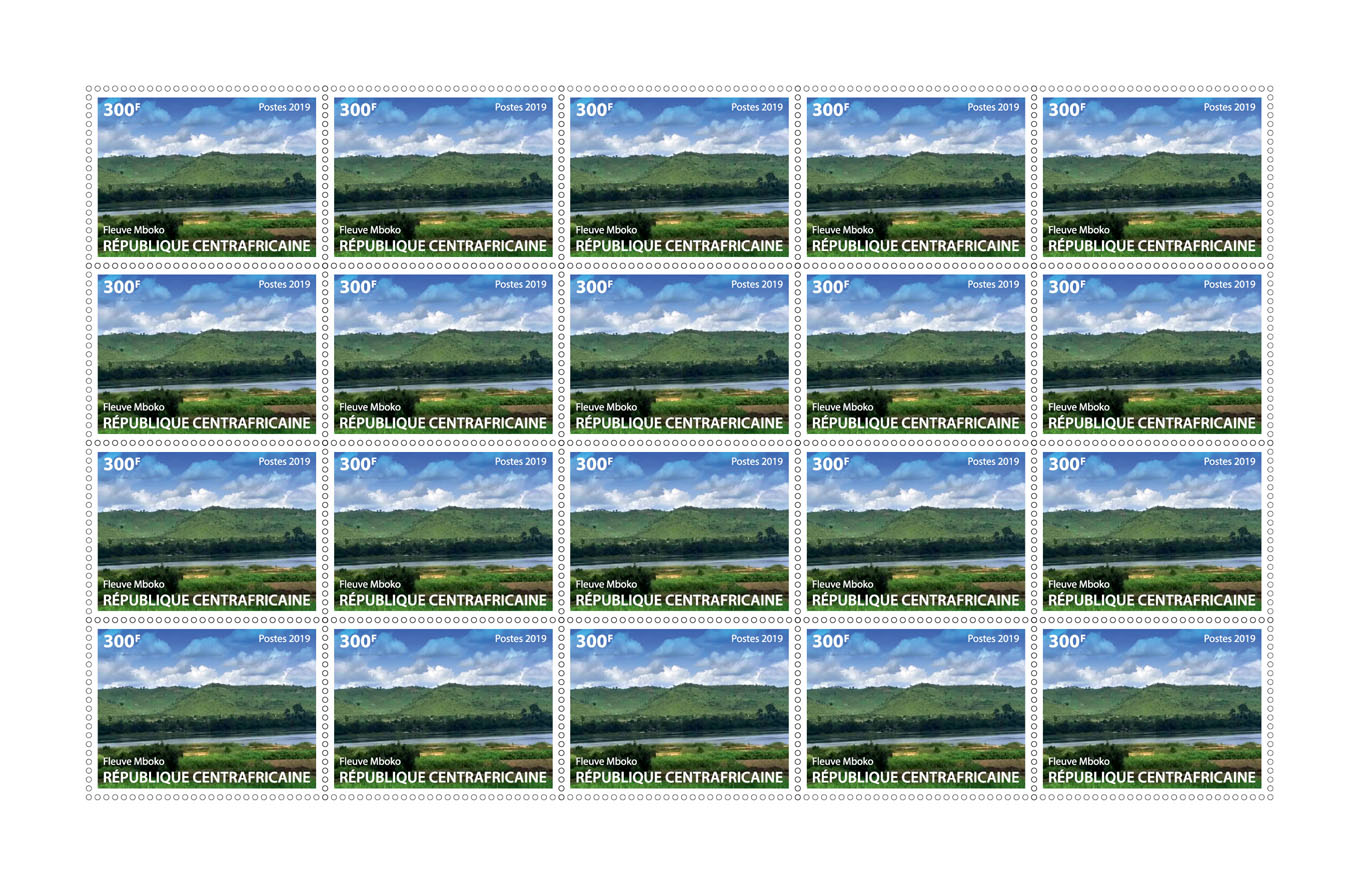 Mpoko stream - Issue of Central African republic postage stamps
